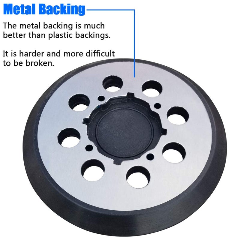 Tockrop 5 Inch 8 Hole Aluminum Alloy Hook and Loop Replacement Sander Pads for Dewalt DWE6421-B2 DWE6421-B3 DWE6423, 6423K DWE6421, 6421K, DCW210B Random Orbit Sander - 5" Sanding Backing Pad - Image 2